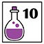 You collected 10 Purple Potions.