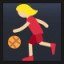 Woman Bouncing Ball - Medium-Light Skin Tone