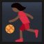 Woman Bouncing Ball - Dark Skin Tone