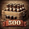 500 bottles capped
