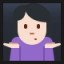 Woman Shrugging - Light Skin Tone