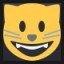 Smiling Cat Face With Open Mouth