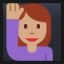 Person Raising Hand - Medium Skin Tone