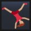 Woman Cartwheeling - Medium Skin Tone