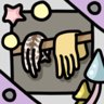 The cat looks like a glove