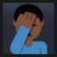 Man Facepalming - Dark Skin Tone