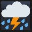 Cloud With Lightning and Rain