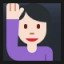 Person Raising Hand - Light Skin Tone