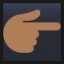 Backhand Index Pointing Right - Medium-Dark Skin Tone