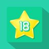 Get 18 stars (square grid)