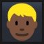 Blond-Haired Person - Dark Skin Tone