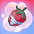Enjoying strawberry-flavored cotton candy