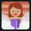 Person in Steamy Room - Medium Skin Tone