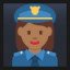 Woman Police Officer - Medium-Dark Skin Tone
