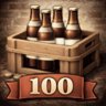 100 bottles capped 