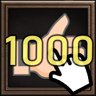  Flip a coin actively 1000 times