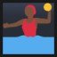 Woman Playing Water Polo - Dark Skin Tone