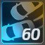 60 opponents defeated