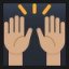 Raising Hands - Medium Skin Tone